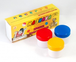 Краски пальчиковые «Мазилка» для детей от 3-х лет, набор 3 цвета, 150 мл.